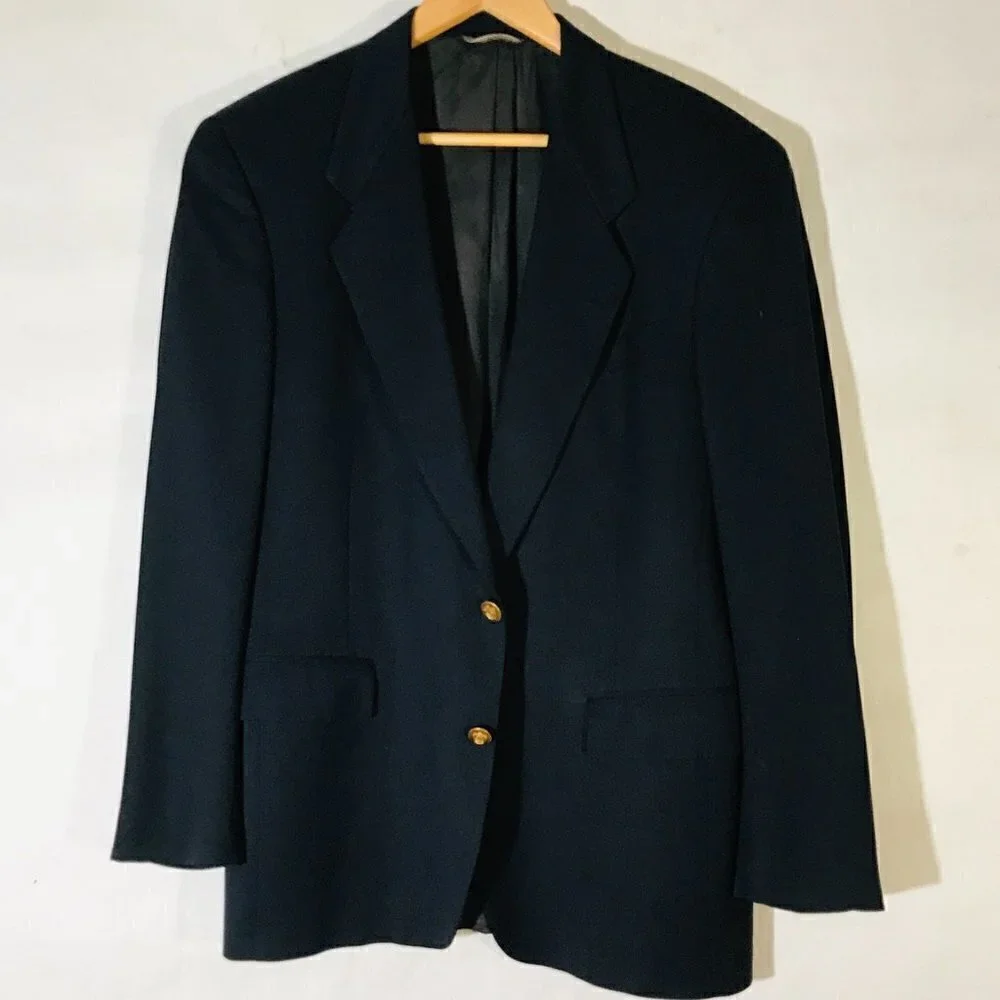 Christian Dior Blue Sport Coat Jacket 42 R Size 42 Vintage